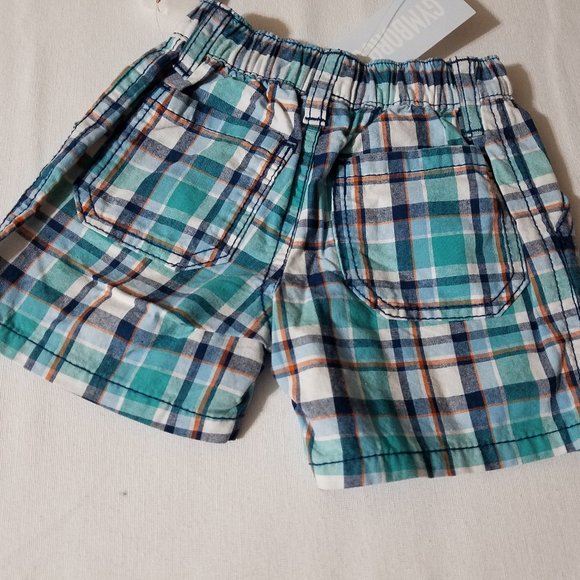 Gymboree Octopus Hugs 6-12 month NWT plaid shorts. - Picture 2 of 2